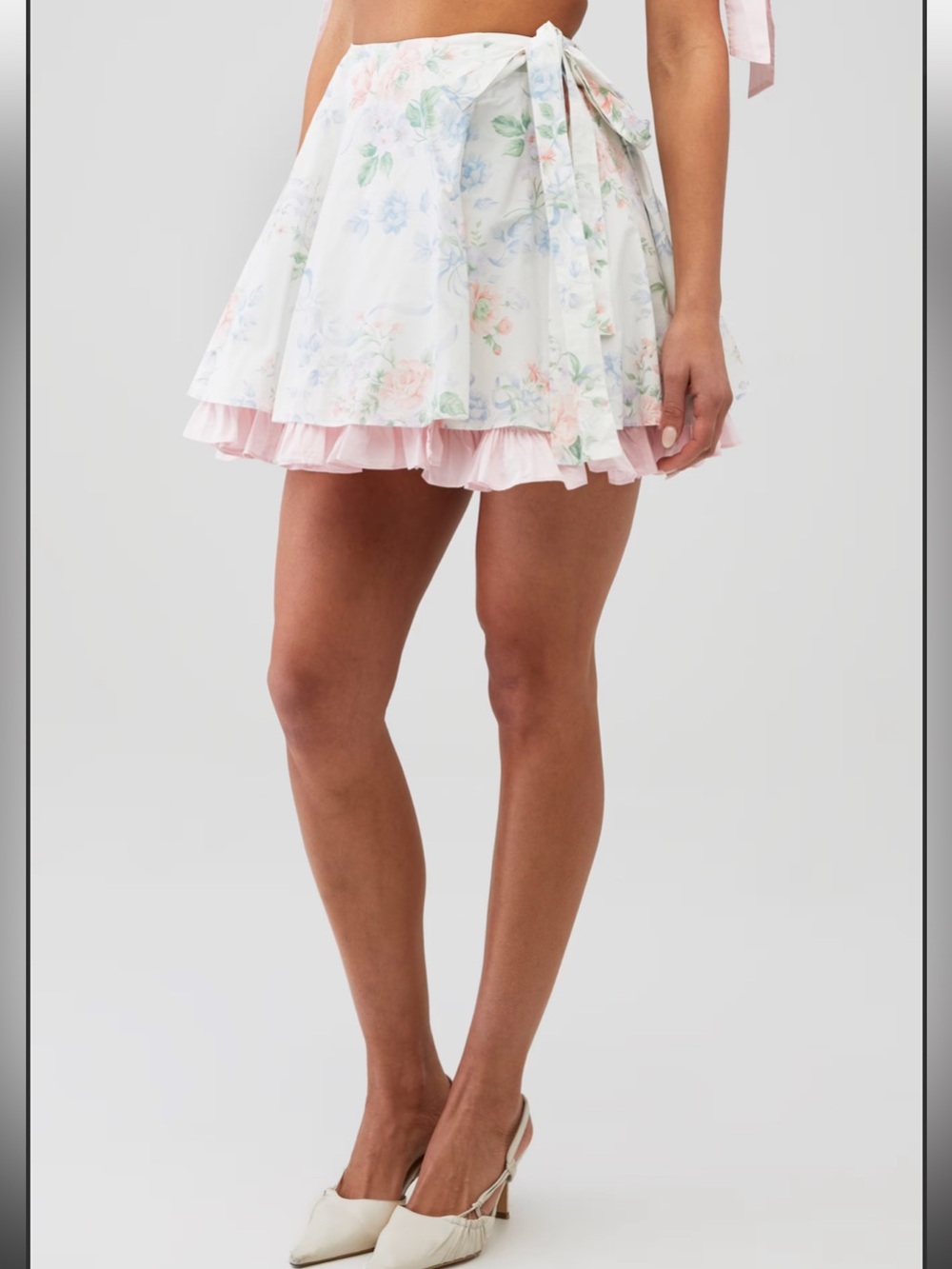 SELKIE Women's Poet Floral Cottage Core Bridgerton Style Mini Skirt Size XL - Picture 3 of 11